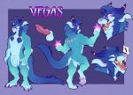  ! 5_fingers animal_genitalia blue_body blue_fur blue_hair claws digital_media_(artwork) erection fingers fur genitals hair horn igiveyoulemons male model_sheet open_mouth pawpads paws pink_nose sheath smile solo standing teeth tongue tongue_out 