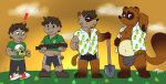  2020 absurd_res aloha_shirt animal_crossing anthro armpit_hair bells_(animal_crossing) belly bodily_fluids body_hair brown_body brown_fur bulge canid canine clothed clothing cum cum_drip digital_media_(artwork) dripping food fruit fur genital_fluids hair hi_res human human_to_anthro male mammal nintendo nipples outside pecs pineapple plant precum raccoon_dog sequence shovel simple_background sky smile solo species_transformation standing sunset surprise sylvanedadeer tanuki thong tom_nook_(animal_crossing) tools transformation underwear video_games 
