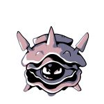  cloyster commentary creature english_commentary full_body gen_1_pokemon no_humans pokemon pokemon_(creature) rumwik signature simple_background solo white_background 