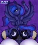  absurd_res anthro big_breasts big_butt blush bodily_fluids breasts butt dildo duo equid female female/female friendship_is_magic genital_fluids hi_res horn incest_(lore) looking_back magic mammal my_little_pony penetration princess_celestia_(mlp) princess_luna_(mlp) pussy_juice renegade-157 sex_toy sibling sister strapon vaginal vaginal_penetration winged_unicorn wings 
