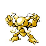  alakazam claws commentary creature english_commentary facial_hair full_body gen_1_pokemon holding holding_spoon legs_apart mustache no_humans pokemon pokemon_(creature) rumwik signature simple_background solo spoon standing white_background 