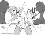 animal_crossing anthro big_breasts blush breasts canid canine canis clothed clothing duo female freya_(animal_crossing) fur genji_(animal_crossing) hi_res lagomorph leporid male mammal monochrome nintendo rabbit simple_background skwidbone video_games wolf 