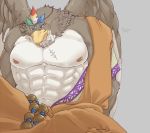  2019 abs avian beak biceps blue_eyes brown_body brown_feathers cddi_h chest_scar clothed clothing facial_scar feathered_wings feathers gandharva male multicolored_body multicolored_feathers muscular muscular_male nipples pecs prayer_beads scar tokyo_afterschool_summoners two_tone_body two_tone_feathers video_games white_body white_feathers wings 