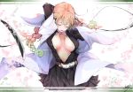  breasts kanroji_mitsuri kimetsu_no_yaiba petals tomocha_(tmc_tmc8) 