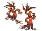  2019 alpha_channel anthro avian beak bell bell_collar biped bird bottomwear brown_body brown_feathers clothed clothing collar feathers feet hair hi_res male open_mouth piemations plantigrade pretzel_(piemations) shirt simple_background smile solo standing tail_feathers toes topwear transparent_background 