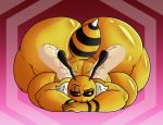  antennae_(anatomy) anthro arthropod bee big_breasts big_butt breasts butt curvy_figure eyelashes female hi_res huge_butt humanoid hymenopteran insect insect_wings kacia mammal nude simple_background smile solo thick_thighs turismoturbo voluptuous wings yellow_body 