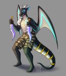  absurd_res anthro dagger dragon fireopal hi_res hybrid kobold male melee_weapon pyr_hart scalie solo tagme weapon 