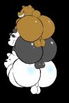  anthro balls big_butt brown_bear butt butt_focus cartoon_network filthyopossum genitals giant_panda grizzly_(wbb) grizzly_bear group hi_res ice_bear male male/male mammal panda_(wbb) ursid ursine we_bare_bears 