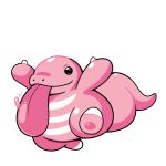  arms_up commentary creature english_commentary full_body gen_1_pokemon jumping lickitung monochrome no_humans pink_theme pokemon pokemon_(creature) pokemon_(game) pokemon_rgby pokemon_rgby_(style) rumwik saliva simple_background solo tongue tongue_out white_background 