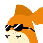  1:1 alpha_channel ambiguous_gender digimon digimon_(species) eyewear feral fingers gesture glasses head_wings low_res mammal nozomiyuki orange_body patamon pointing simple_background smile solo sunglasses tape transparent_background wings 