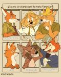  &quot;honest&quot;_john_foulfellow anthro black_nose br&#039;er_fox canid canine clothed clothing disney english_text fox fox_and_the_hound fur group hat headgear headwear hi_res male mammal nick_wilde orange_body pinocchio robin_hood robin_hood_(disney) six_fanarts_challenge song_of_the_south text tod_(fath) uochandayo zootopia 