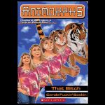  1:1 animal_humanoid animorphs anthro blonde_hair blouse carole_baskin crossover english_text fangs felid female feral fur grey_eyes hair hi_res human humanoid humor hybrid jim&#039;ll_paint_it mammal multicolored_body multicolored_fur pantherine parody profanity solo stripes tagline text tiger tiger_king transformation 