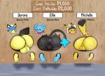  anthro anus baby_pok&eacute;mon balls big_butt blush butt english_text female genitals group hi_res male michelle_(dashboom) nintendo pichu pikachu pok&eacute;mon pok&eacute;mon_(species) public punkchu pussy shinx softestpuffss text video_games yellow_body 