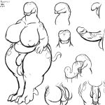  1:1 balls bbh big_breasts bigshow breasts eyeless genitals goo_creature gynomorph hi_res hyper intersex invalid_tag long_tongue model_sheet monochrome penis saliva_on_tongue signature simple_background sketch tongue vein veiny_penis white_background wide_hips 