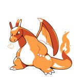  charizard claws commentary creature dragon english_commentary fiery_tail fire flame full_body gen_1_pokemon horns monochrome no_humans pokemon pokemon_(creature) pokemon_(game) pokemon_rgby pokemon_rgby_(style) rumwik signature simple_background solo tail white_background 