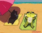  animal_crossing balls beach chibi cricetid duo exhibitionism genitals hamphrey hamphrey_(animal_crossing) hamster koala lyman lyman_(animal_crossing) male male/male mammal marsupial nintendo nudism penis rodent seaside short short_stack small_(disambiguation) summer video_games vombatiform wellawayhare 