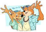  anthro black_nose br&#039;er_fox canid canine clothed clothing disney fox fur group hi_res male mammal orange_body robin_hood robin_hood_(disney) simple_background song_of_the_south uochandayo 