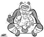  anal anal_penetration balls big_dom_small_sub dreamworks duo erection genitals giant_panda hi_res kung_fu_panda looking_pleasured male male/male mammal master_po_ping master_shifu old penetration penis simple_background size_difference sketch torquewintress ursid white_background 