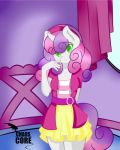  4:5 anthro caoscore clothed clothing curtains equid female friendship_is_magic green_eyes horn looking_at_viewer low_res mammal my_little_pony solo sweetie_belle_(mlp) unicorn white_body window 