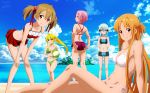  asuna_(sword_art_online) bikini leafa lisbeth shugo19 silica sinon swimsuits sword_art_online 