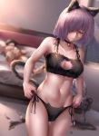  animal_ears choukoukou_no_diaosi fate/grand_order mash_kyrielight naked pantsu penis tail 