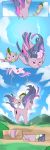  1:3 absurd_res cloud cold-blooded-twilight comic cutie_mark dragon equid female feral friendship_is_magic hair hi_res larger_female magic mammal mountain multicolored_hair my_little_pony outside purple_body size_difference sky spike_(mlp) text twilight_sparkle_(mlp) 