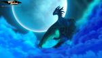  2020 absurd_res ambiguous_gender claws detailed_background digital_media_(artwork) dragon feral hi_res horn moon night orange_eyes outside sky solo spines star starry_sky wolf250 wyvern 