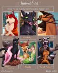  2020 ambiguous_gender anthro black_body black_fur black_nose brown_hair canid canine canis cervid clothed clothing day detailed_background digital_media_(artwork) domestic_cat domestic_dog dragon dreamworks equid equine felid feline felis female feral fur green_eyes hair hi_res horse how_to_train_your_dragon husky kammi-lu male mammal meme night_fury nordic_sled_dog open_mouth outside paws procyonid raccoon red_body red_eyes red_fur scalie sky spitz teeth tongue western_dragon white_body white_fur 