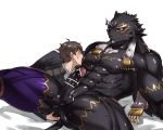  5:4 aaassstaro abs anal anal_fingering anthro duo felid fingering male male/male male_penetrated mammal muscular muscular_male nipple_fetish nipple_play nipple_suck pantherine pecs penetration size_difference small_dom_big_sub sucking tezcatlipoca tokyo_afterschool_summoners twink_protagonist_(tas) video_games 