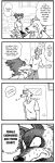  2020 absurd_res anthro beastars black_and_white bodily_fluids canid canine canis clothed clothing comic dialogue duo edit english_text female fully_clothed fur hard_translated hi_res inside juno_(beastars) ktandoku legoshi_(beastars) male mammal monochrome sharp_teeth speech_bubble sweat sweatdrop teeth text translated wolf 