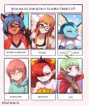  &lt;3 ambiguous_gender anthro atlus blush brand_new_animal canid canine claws clothing cute_fangs demon demon_humanoid disney eeveelution english_text evomanaphy eyes_closed eyewear female feral fire_emblem fire_emblem_awakening futaba_sakura gesture glasses hekapoo hi_res horn horned_humanoid human humanoid kobayashi_(dragon_maid) looking_at_viewer mammal manakete megami_tensei megami_tensei_persona michiru_kagemori miss_kobayashi&#039;s_dragon_maid nah_(fire_emblem) nintendo one_eye_closed pok&eacute;mon pok&eacute;mon_(species) raccoon_dog six_fanarts_challenge star_vs._the_forces_of_evil studio_trigger tanuki text v_sign vaporeon video_games 