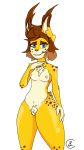  9:16 anthro felid feline female fur hair hi_res lynx mammal mountaincat solo solo_focus yellow_body yellow_fur 