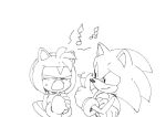  2020 amy_rose anthro black_and_white bodily_fluids clothing dress duo eulipotyphlan eyes_closed female gloves hands_together handwear hedgehog kohane01 looking_at_another male mammal monochrome musical_note open_mouth singing sketch sonic_the_hedgehog sonic_the_hedgehog_(series) sweat wagging_finger 