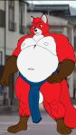  9:16 absurd_res andrew_the_fox canid canine clothing fox hi_res loincloth male mammal meandandrewthefox overweight overweight_male slightly_chubby solo 