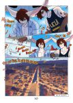  anthro brother brothers car clothed clothing comic desert digital_media_(artwork) duo ember_(laudanumserum) english_text fur hair hi_res lagomorph laudanumserum leporid letho_(laudanumserum) long_ears male mammal music open_mouth outside rabbit sibling sky smile text topwear twins vehicle 