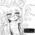  1:1 2020 ? anthro blush disembodied_hand japanese_text kirunixxx monochrome simple_background sketch text translation_request white_background 