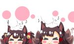  &gt;_&lt; 2girls :d absurdres akagi-chan_(azur_lane) akagi_(azur_lane) animal_ears azur_lane bangs bell blush brown_hair closed_eyes closed_mouth commander_(azur_lane) disembodied_limb eyebrows_visible_through_hair fang fox_ears fox_girl fox_tail gloves hair_bell hair_ornament hair_ribbon hairclip highres jingle_bell kurukurumagical long_sleeves multiple_girls open_mouth petting red_ribbon ribbon smile tail v-shaped_eyebrows white_gloves xd 