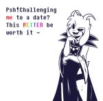  2020 anthro asriel_dreemurr asriel_dreemurr_(god_form) black_markings black_sclera boss_monster bovid caprine clothed clothing crackers delta_rune_(emblem) english_text fangs fingers fur horn long_ears male mammal markings open_mouth simple_background smug solo solo_focus standing symbol text undertale video_games 