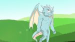  16:9 anthro dragon dragon_man hi_res humanoid male male/male monster_world_(series) nude pose reptile scalie silver_rabbit simple_background solo widescreen winged_humanoid wings wonder_boy 