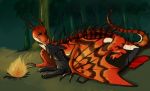  claws dragon dreamworks eyes_closed feral fire fireplace forest heat_(temperature) hookfang_(httyd) horn how_to_train_your_dragon kissing legs_together lying lying_on_ground male male/male monstrous_nightmare night_fury on_front on_side scalie toothless_(httyd) tree unknown_artist western_dragon wings 