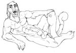  abs animal_genitalia anthro anthrofied balls biceps black_and_white canine canine_penis claws dog dukey erection fur johnny_test johnny_test_(series) knot lying male mammal monochrome muscles nude on_back pecs penis pose presenting sheath sketch solo spread_legs spreading toe_claws unknown_artist 