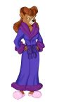  alpha_channel anthro clothing disney female gomerz22 half-closed_eyes hands_on_hips hi_res mammal narrowed_eyes rebecca_cunningham robe slippers solo standing talespin ursid 