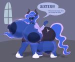  beverage big_breasts breasts comfyplum dialogue english_text equid equine female friendship_is_magic hi_res huge_breasts mammal my_little_pony princess_luna_(mlp) solo taur teats text 