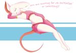  absurd_res anthro clothing fur girly hi_res lying male mammal murid murine pink_clothing rat reggie_(whygena) rodent simple_background solo text underwear white_body 
