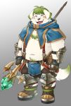 2020 anthro belly blush bulge canid canine canis clothing domestic_dog eyewear fur glasses hi_res humanoid_hands kemono loincloth male mammal noko_illust overweight overweight_male simple_background solo weapon white_body white_fur 