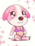  amimalcrossin animal_crossing anthro bikini breasts canid canine canis clothing cookie_(animal_crossing) domestic_dog dress female hi_res mammal navel nintendo solo swimwear video_games 