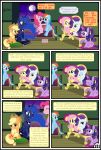  absurd_res applejack_(mlp) blonde_hair clothing comic dialogue english_text equid female feral fluttershy_(mlp) friendship_is_magic group gutovi-kun hair hat headgear headwear hi_res mammal my_little_pony orange_body pinkie_pie_(mlp) princess_luna_(mlp) rainbow_dash_(mlp) rarity_(mlp) text twilight_sparkle_(mlp) window 