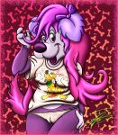  absurd_res anthro canid canine canis clothed clothing domestic_dog female hi_res lobofeo mammal panties pinup pluto_(disney) pose smile solo tippy underwear 