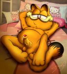  absurd_res anthro domestic_cat erection felid feline felis garfield_(series) genitals hello_kitty_(series) hi_res lobofeo male mammal nickelodeon pawpads pinup pinup_pose portrait pose ready_(disambiguation) sanrio solo toony 