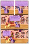  absurd_res applejack_(mlp) bedroom_eyes book comic dialogue duo english_text equid female feral friendship_is_magic furniture gutovi-kun hi_res mammal my_little_pony narrowed_eyes seductive table text twilight_sparkle_(mlp) 